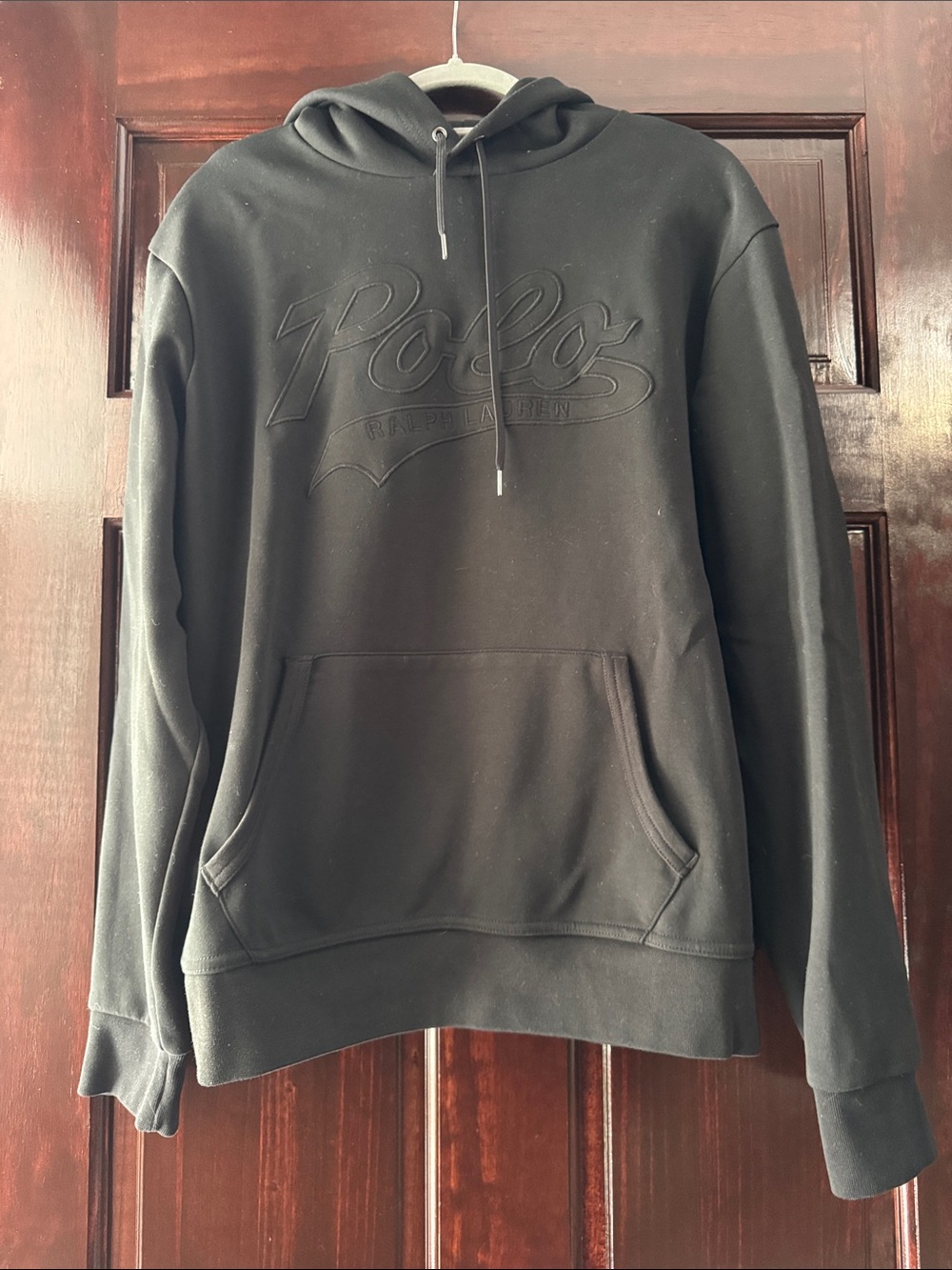 Polo by Ralph Lauren Embossed Logo Black Hoodie